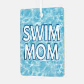 Swim Mom Christmas Ornament メタルオーナメント (正面左)