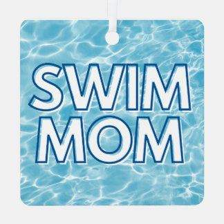 Swim Mom Christmas Ornament メタルオーナメント