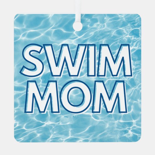 Swim Mom Christmas Ornament メタルオーナメント (裏面)
