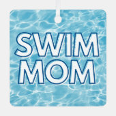 Swim Mom Christmas Ornament メタルオーナメント (正面)
