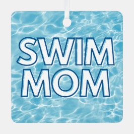 Swim Mom Christmas Ornament メタルオーナメント