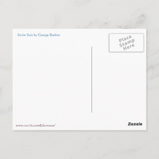 Swim Suit by George Barbier ポストカード (裏面)