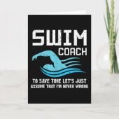 Swim Teacher Swimming Coach カード (正面)