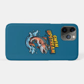 Swim Upstream Salmon Motivational Case-Mate iPhoneケース (裏面(横))