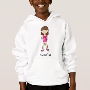 SwimGirlのブルネットのピンクの水着