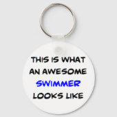 swimmer, awesome キーホルダー (正面)