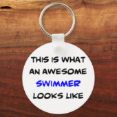 swimmer, awesome キーホルダー (正面)