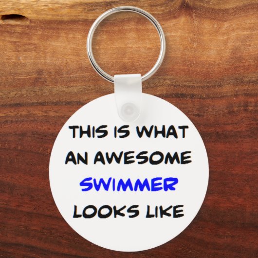swimmer, awesome キーホルダー (正面)