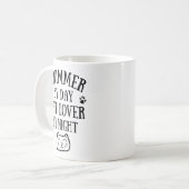 Swimmer by day. Cat lover by night. コーヒーマグカップ (正面左)