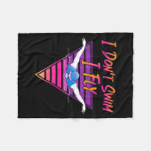 Swimmer I Don't Swim I Fly Butterfly Swimming Retr フリースブランケット (正面(横))