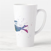 swimmer in watercolor カフェラテマグ (右)