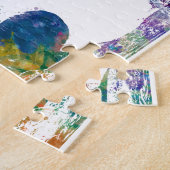 swimmer in watercolor ジグソーパズル (側面)