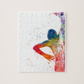 swimmer in watercolor ジグソーパズル (縦)