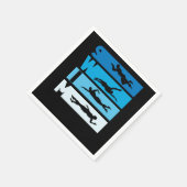 Swimmer Swim Coach スタンダードカクテルナプキン (角)