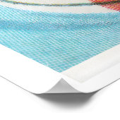 Swimming Child Matchbox Art Print, Czech Vintage ポスター (角)