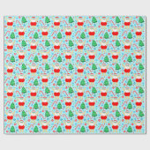 Swimming Christmas Holiday Gift Wrapping Paper ラッピングペーパー (フラット)