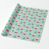 Swimming Christmas Holiday Gift Wrapping Paper ラッピングペーパー (アンロールド)