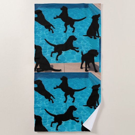 Swimming Dogs  ビーチタオル