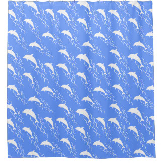 Swimming dolphins design  シャワーカーテン