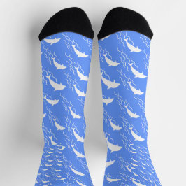 Swimming dolphins pattern ソックス