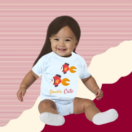 Swimming fish ベビーボディスーツ