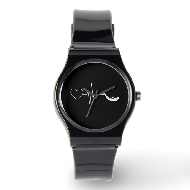 Swimming Heartbeat Gift for Swimmers 腕時計 (正面)