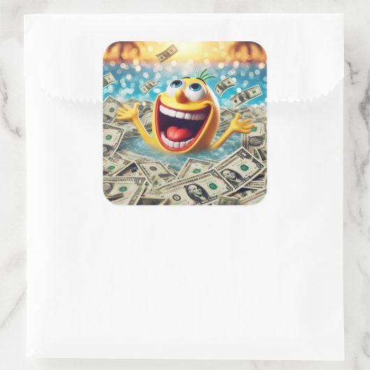 swimming in money スクエアシール (バッグ)