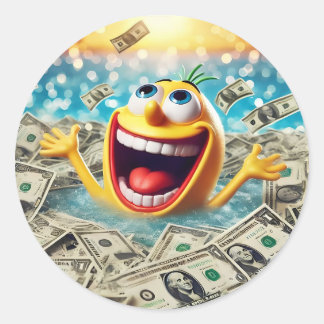 swimming in money ラウンドシール