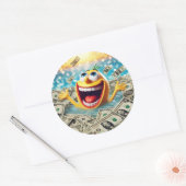 swimming in money ラウンドシール (封筒)