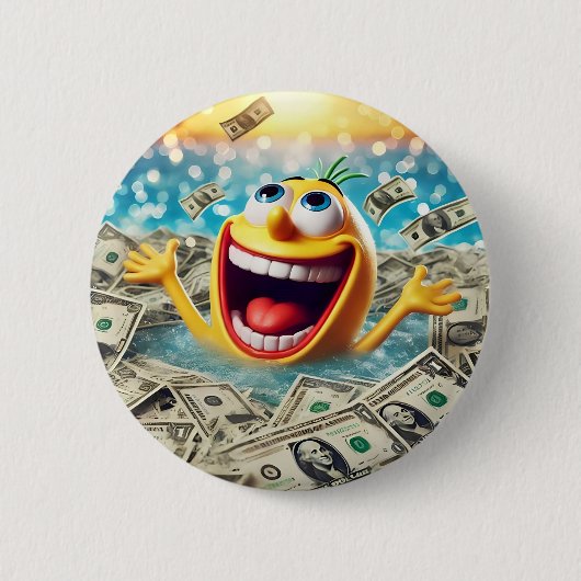 swimming in money 缶バッジ (正面)