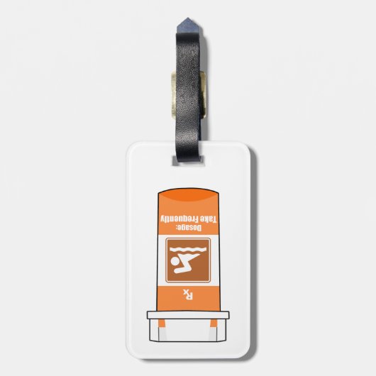 Swimming Is My Drug ラゲッジタグ (裏面縦)