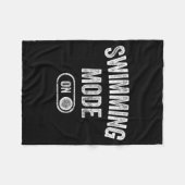 Swimming Mode On Funny Swimmer Gift Diver Coach フリースブランケット (正面(横))