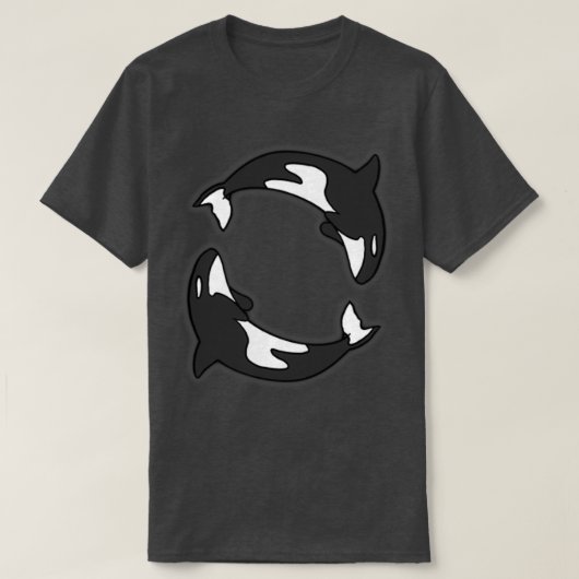 Swimming Orcas Tシャツ (デザイン正面)