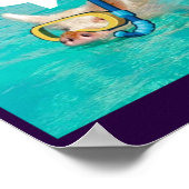 Swimming Pig is snorkeling in the Pond ポスター (角)