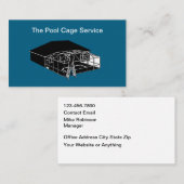 Swimming Pool Cage Theme Business Cards 名刺 (正面/裏面)