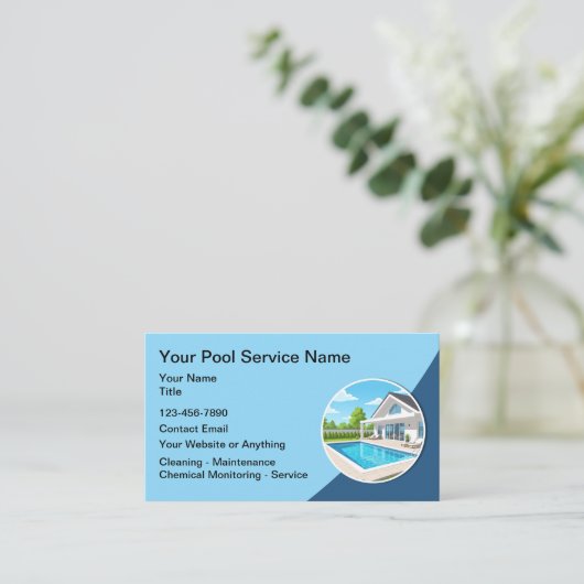 Swimming Pool Cleaning Modern 名刺 (スタンド正面)