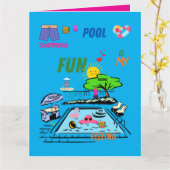 Swimming Pool Fun カード (黄色い花)