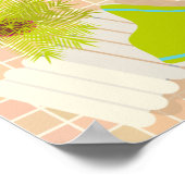 Swimming pool girl in bikini summer beach ポスター (角)