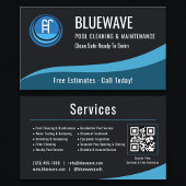 Swimming Pool Maintenance QR Code Professional  名刺
