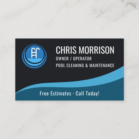 Swimming Pool Maintenance Service  名刺 (正面)