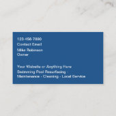 Swimming Pool Modern Business Cards 名刺 (裏面)