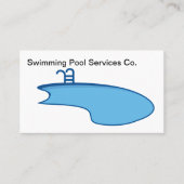 Swimming Pool Modern Business Cards 名刺 (正面)