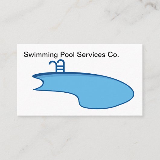 Swimming Pool Modern Business Cards 名刺 (正面)