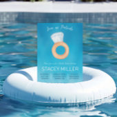 Swimming Pool Party Engagement Ring Bridal Shower 招待状