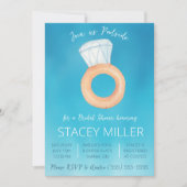 Swimming Pool Party Engagement Ring Bridal Shower 招待状 (正面)
