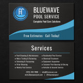 Swimming Pool Service Metallic 名刺