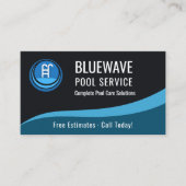  Swimming Pool Service QR Code Professional 名刺 (正面)