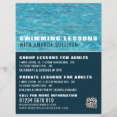 Swimming Pool, Swimming Lesson Advertising チラシ (正面)