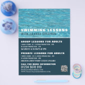 Swimming Pool, Swimming Lesson Advertising チラシ (シングル)