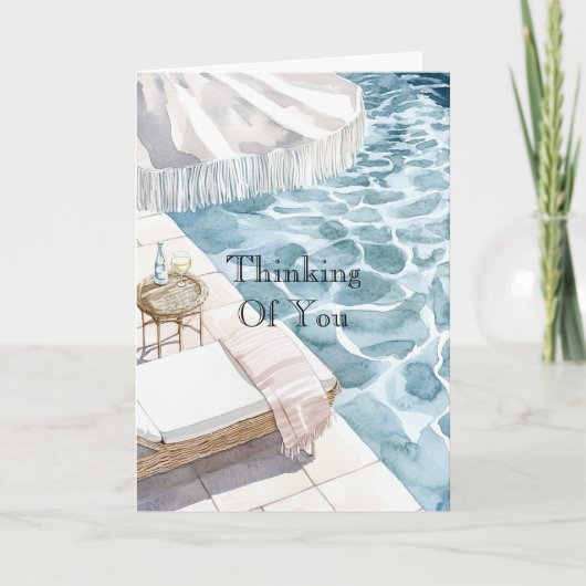 Swimming Pool Thinking of You カード (正面)